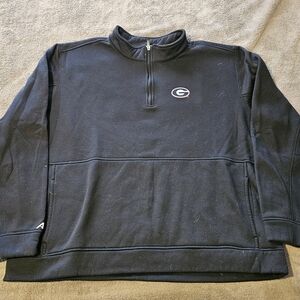 Antigua Men's Black Zip-Up Sweater